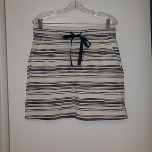 NWT Loft nautical tie front striped skirt
